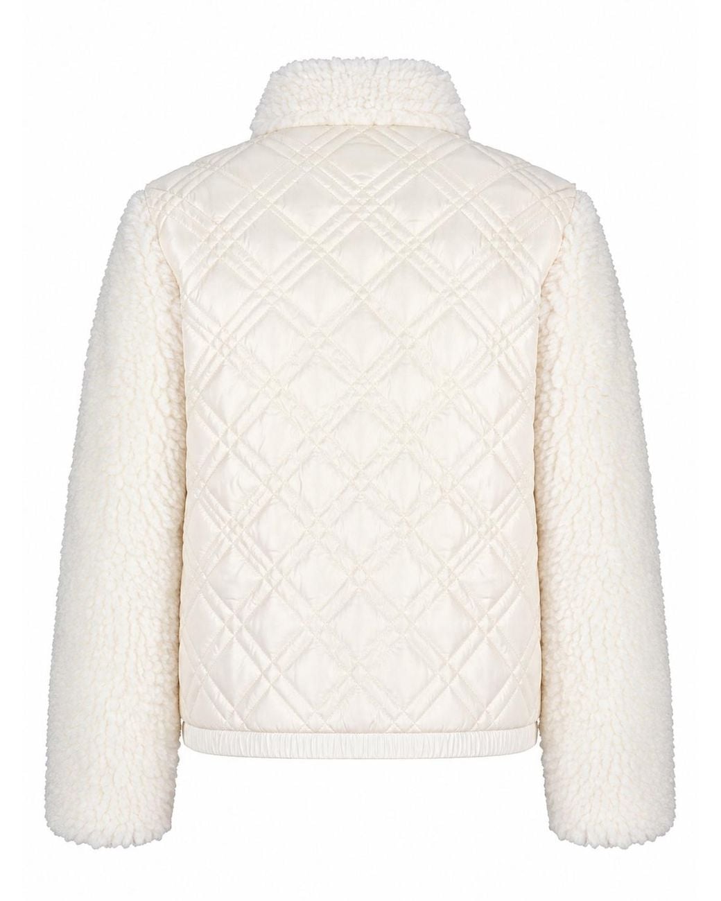Moncler Natural Diamond-Quilted Padded Cardigan