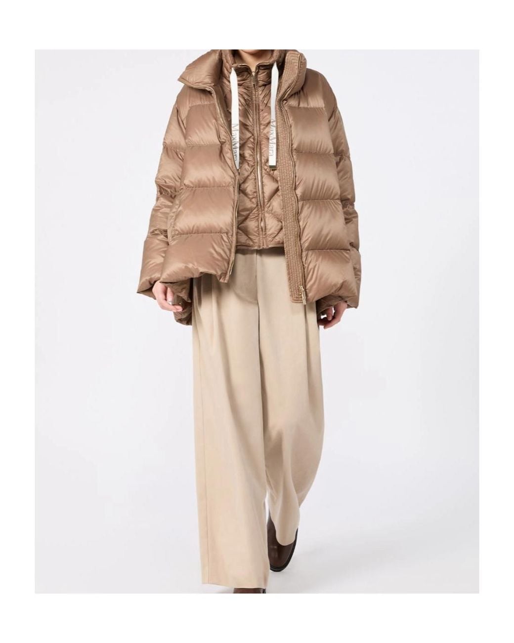 Max Mara Brown Roomy Puffer Jacket