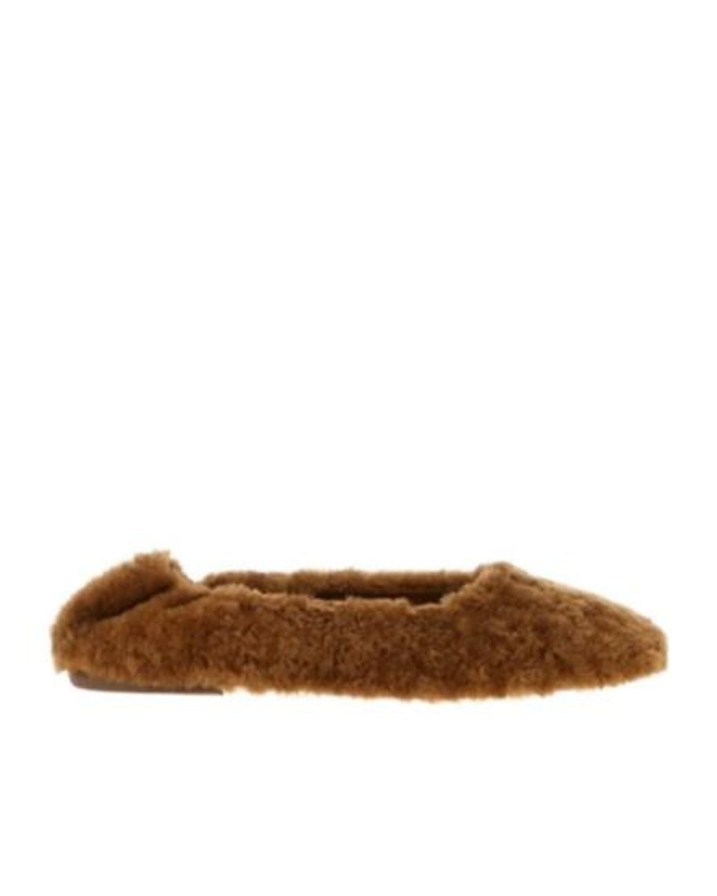 Dries Van Noten Brown Fur Ballet Flats