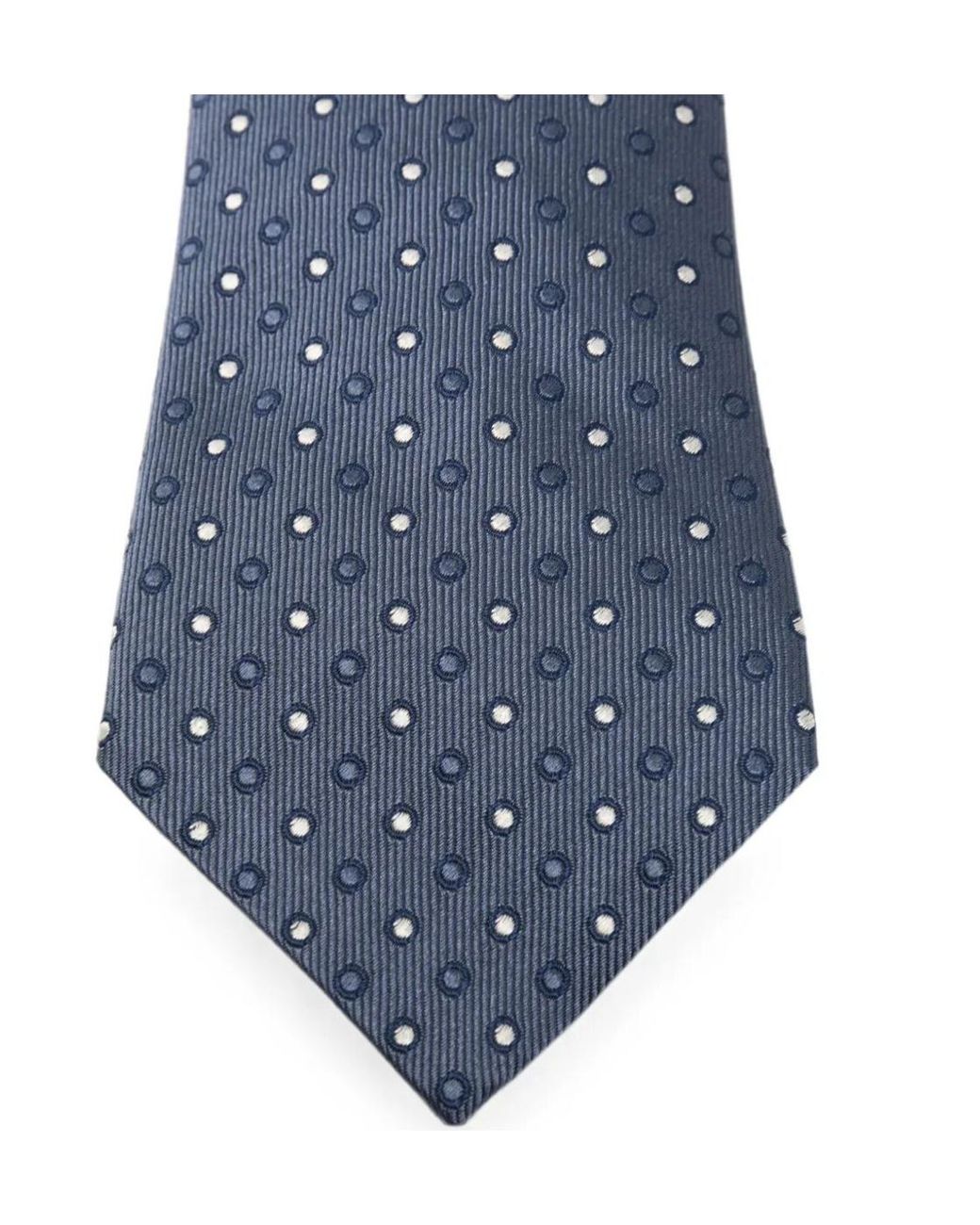 Giorgio Armani Blue Polka-Dot Silk Tie for men