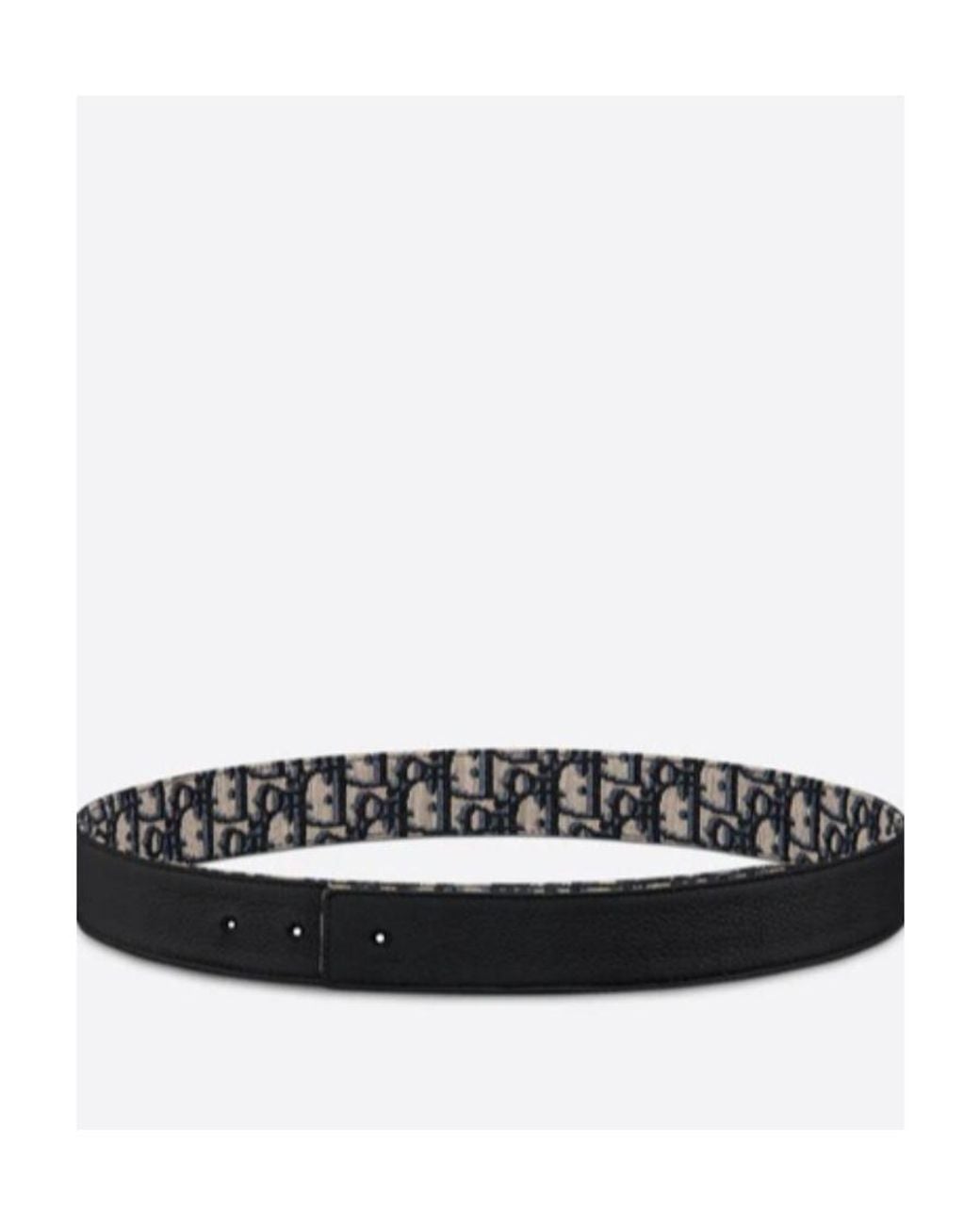 Dior White Reversible Belt Strap for men