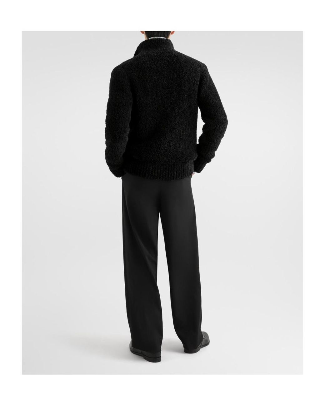 Dolce & Gabbana Black Heraldic Patch Cardigan for men
