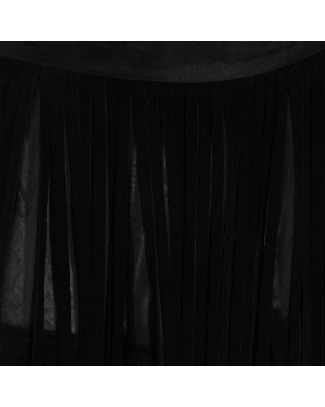 Dolce & Gabbana Black Silk Organza Midi Skirt