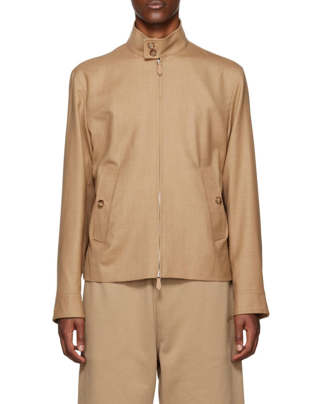 Burberry Natural Goldsmith Zipped Jacket for men