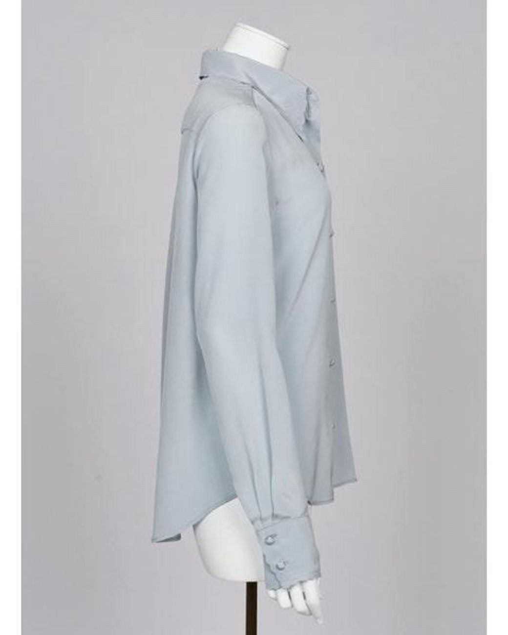 Chloé Gray Ruffled Shirt