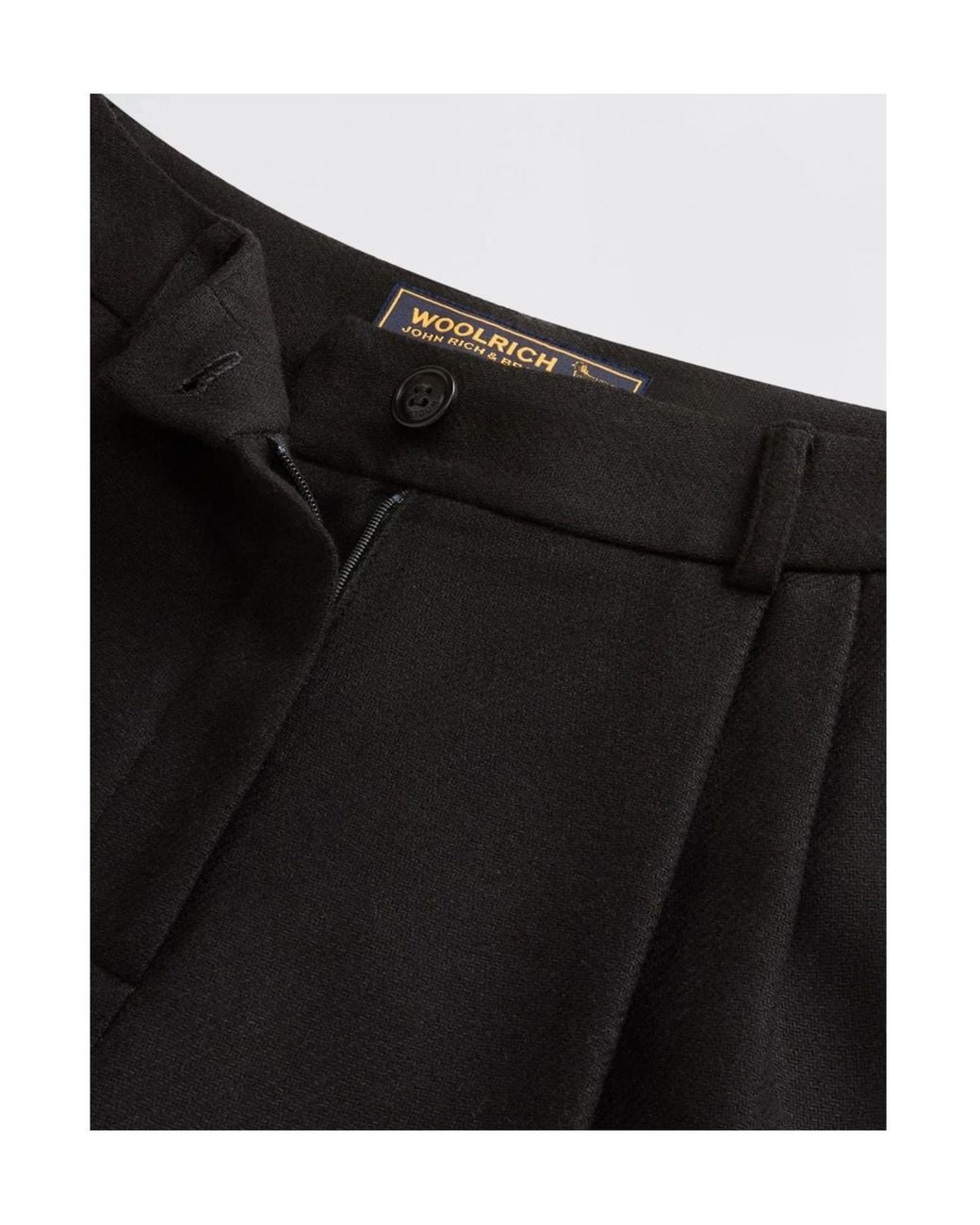 Woolrich Black Darted Flannel Trousers