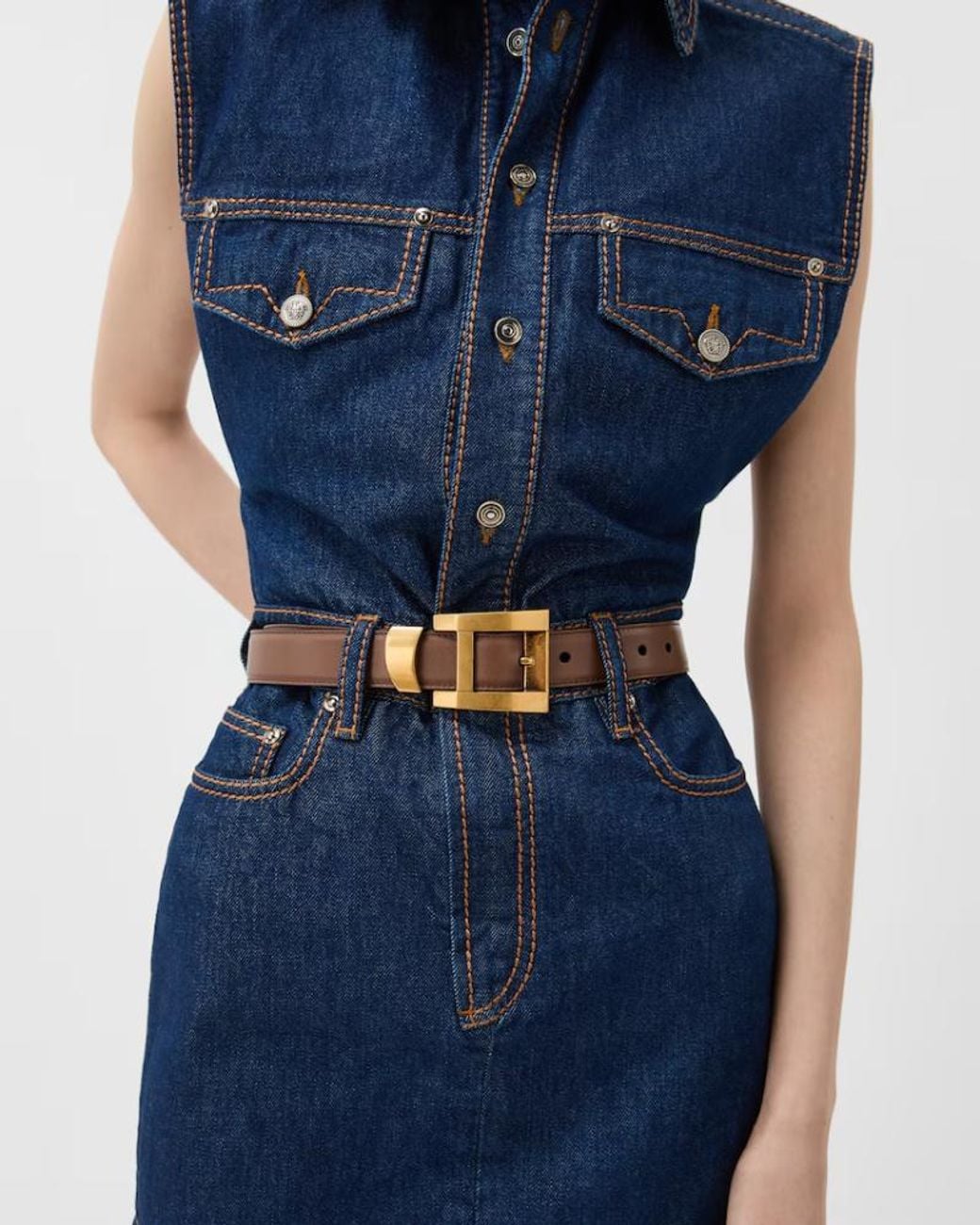 Versace Multicolor Rectangular-Buckle Belt