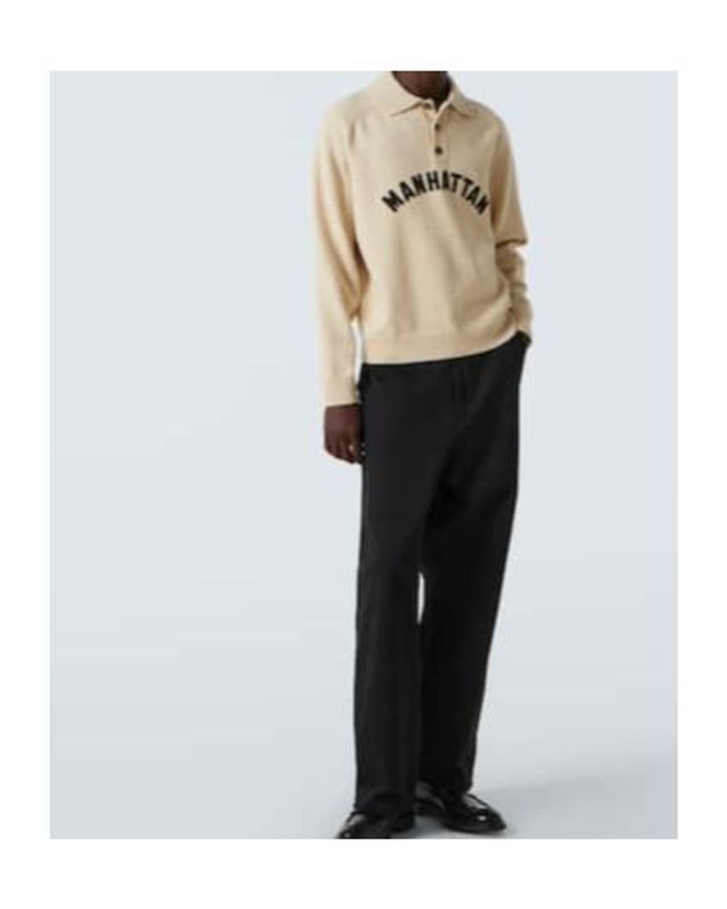 Bode Natural Polo Sweater for men