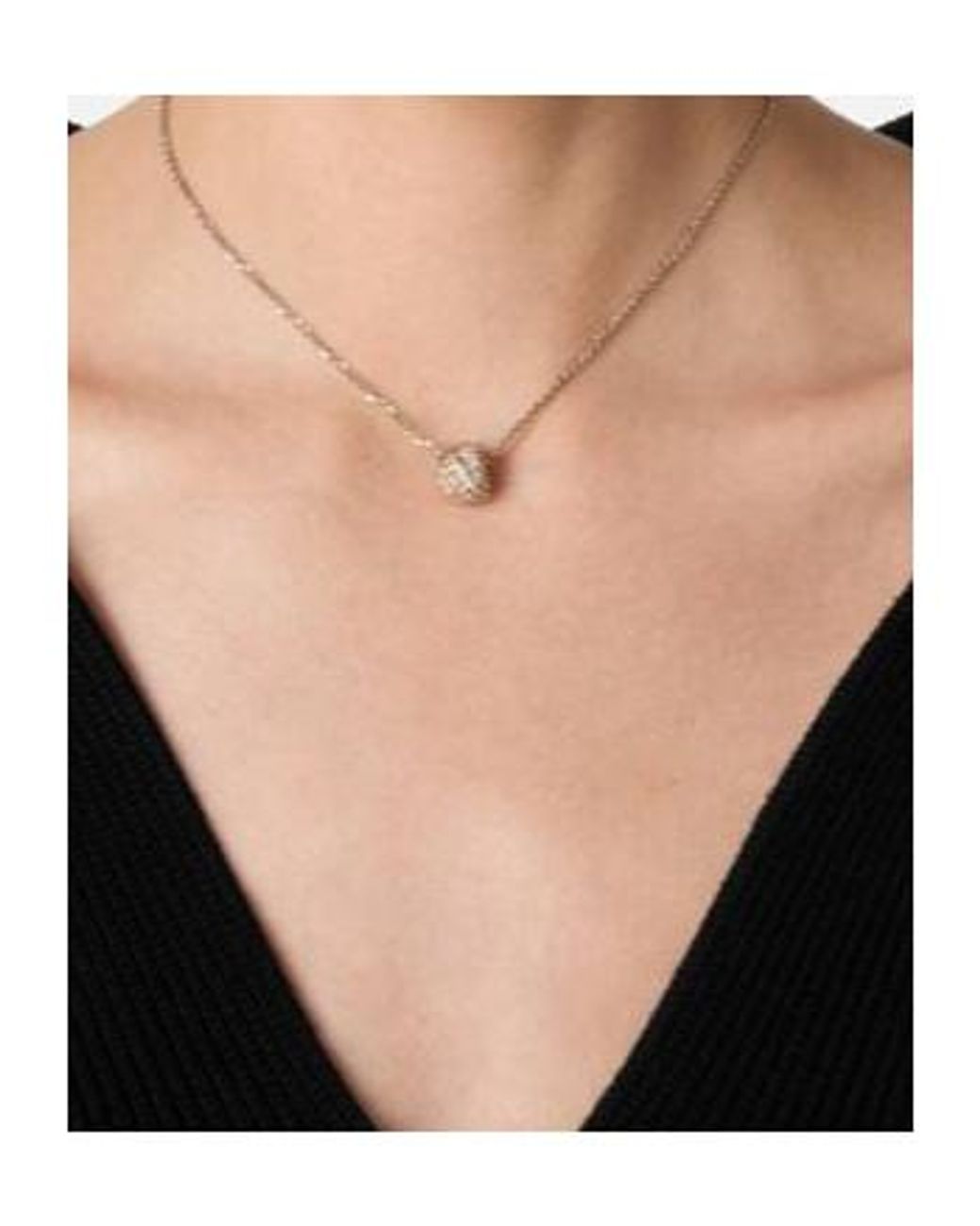 Bottega Veneta Metallic Drop Pendant Necklace