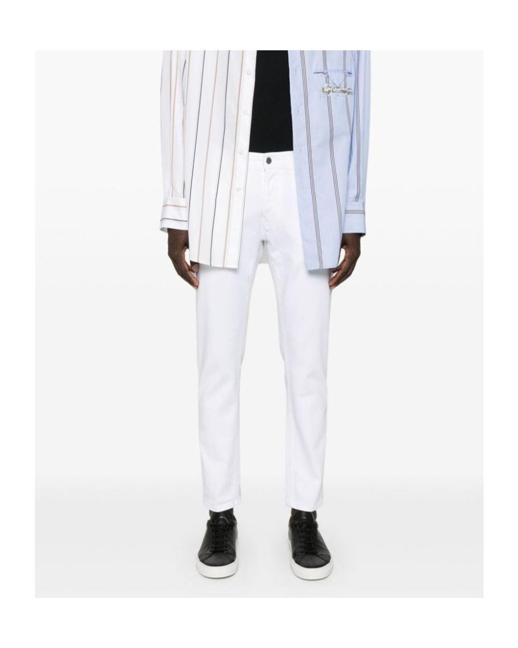 Dondup White Dian Carrot Fit Jeans for men