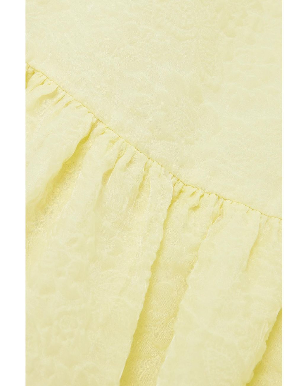 Erdem Yellow Maple Pleated Mini Dress