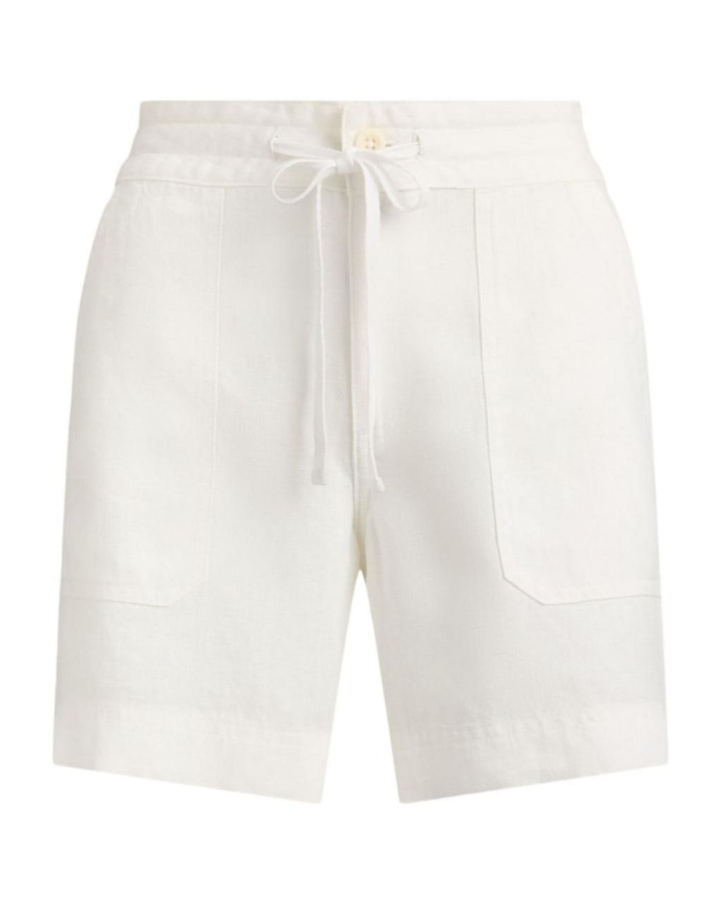 Ralph Lauren White Lace-Up Athletic Shorts