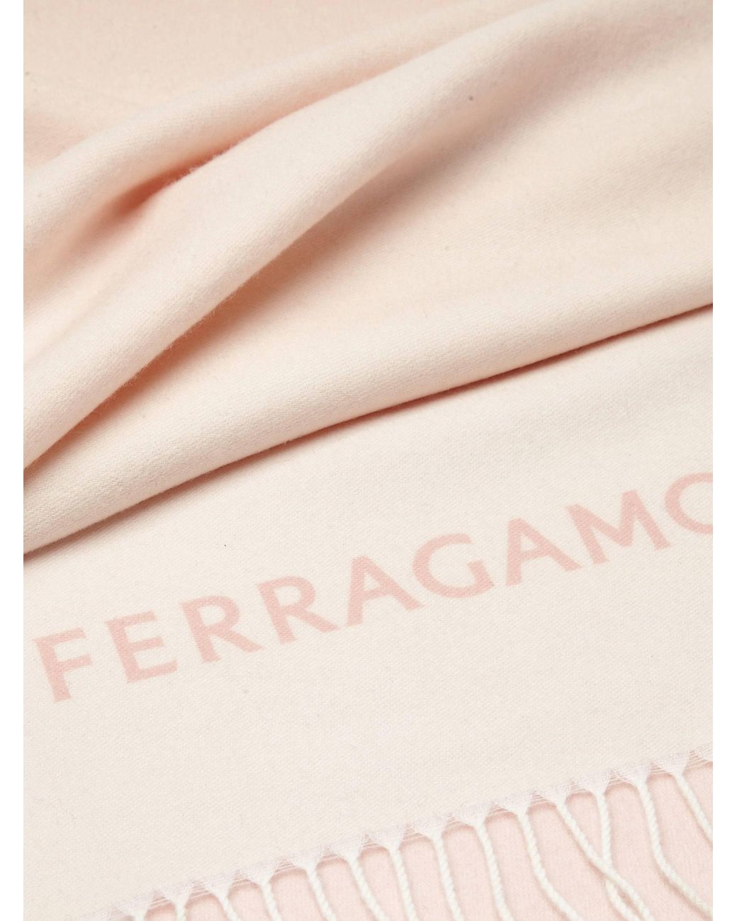 Ferragamo Pink Ferragamo Ombré-Effect Fringed Scarf