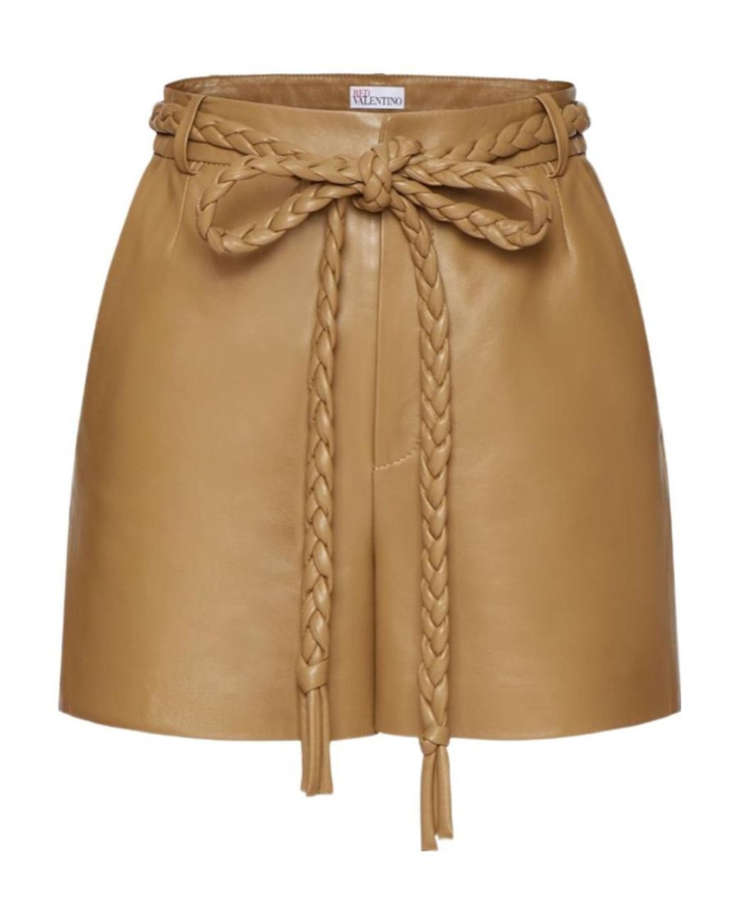 RED Valentino Natural Braided Belt Shorts