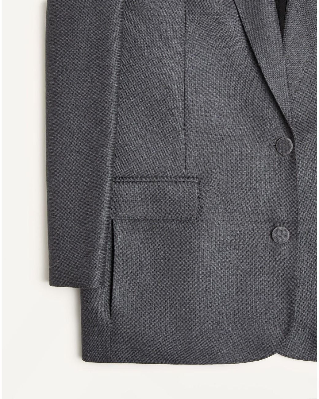 Valentino Gray Long-Sleeve Blazer