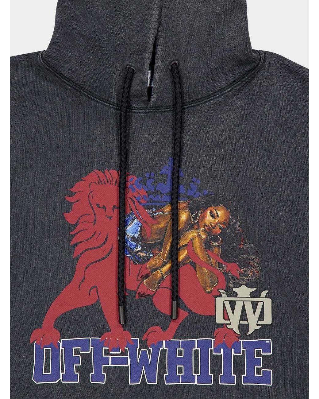 Off-White c/o Virgil Abloh Blue Mareado Hoodie for men