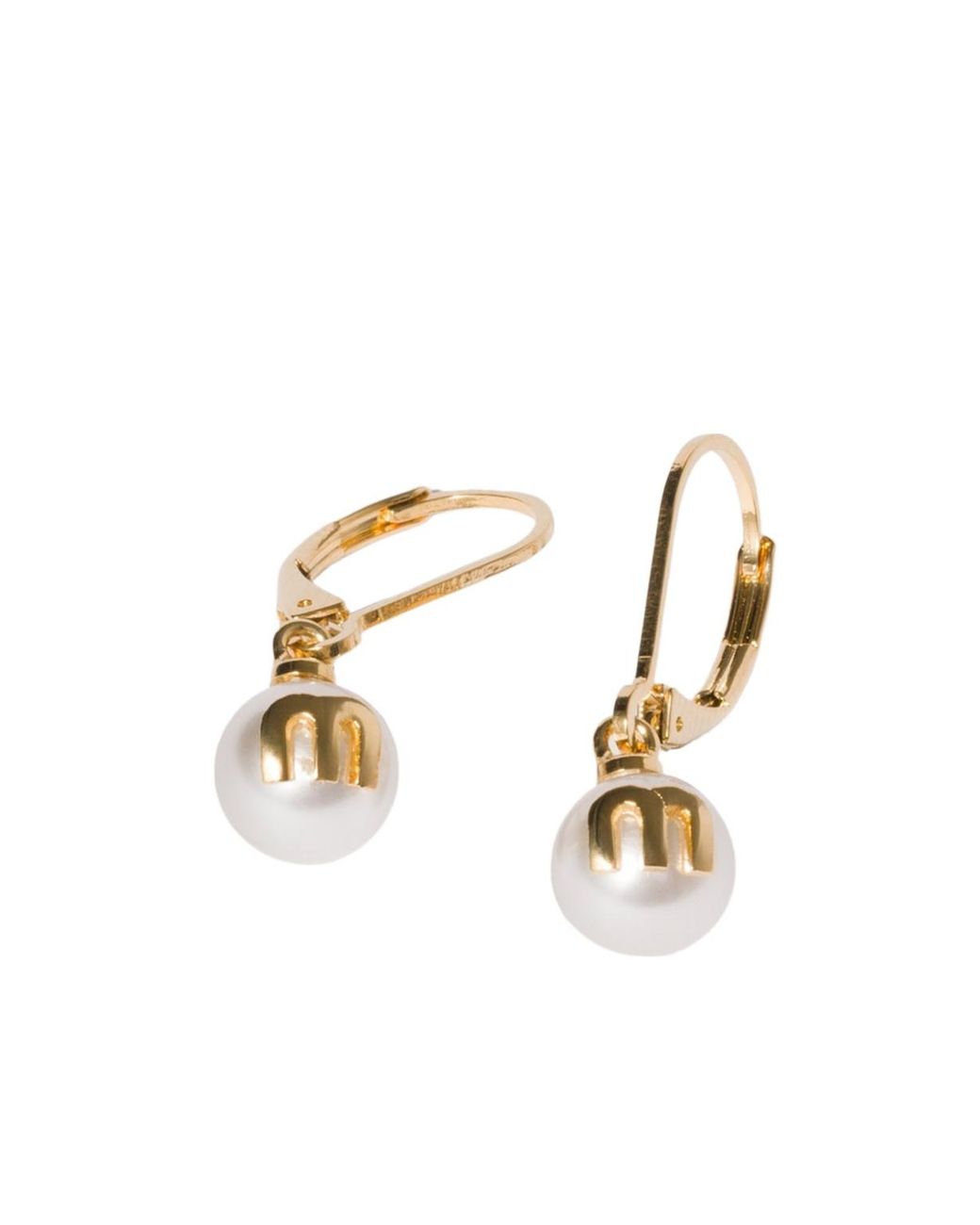 Miu Miu Metallic Metal Earrings