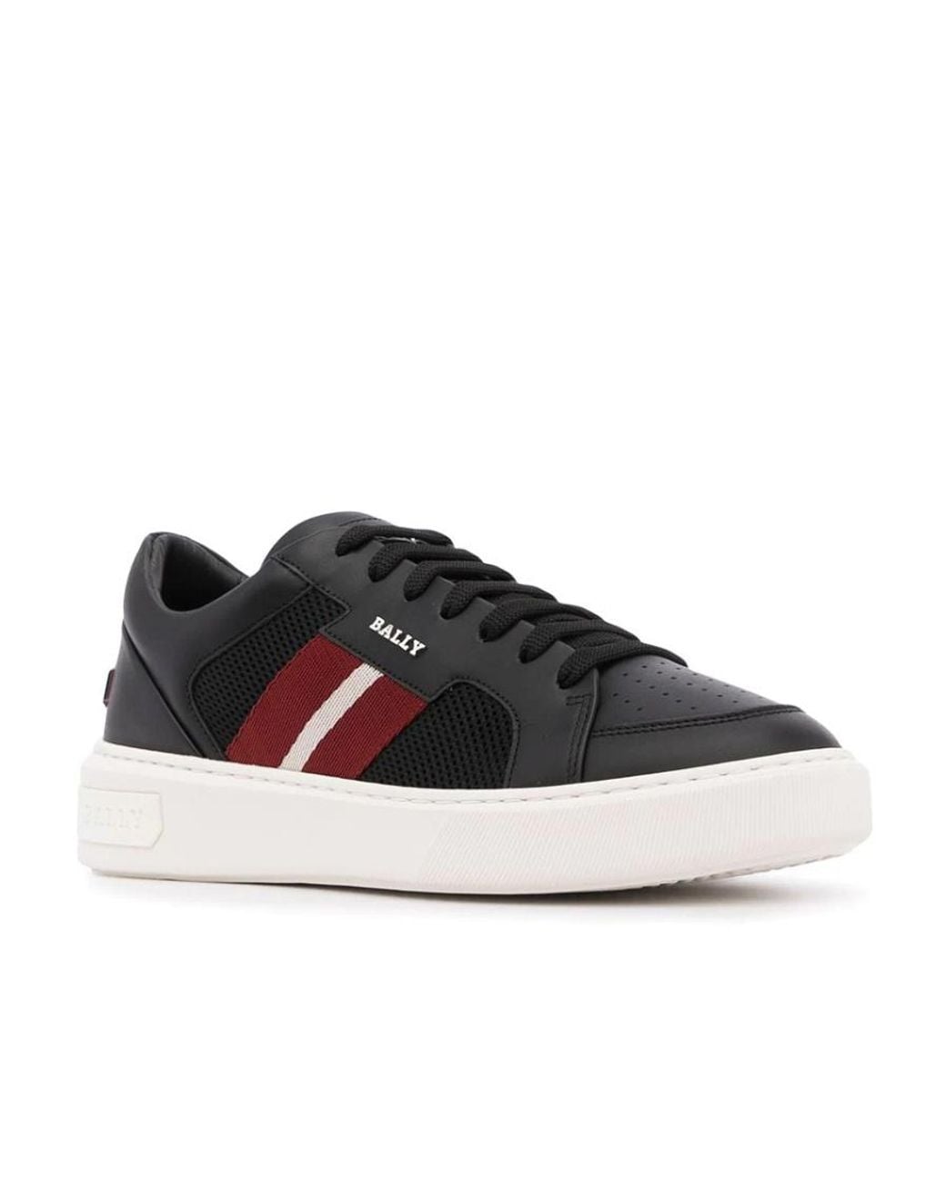 Bally Black Signature Stripe Sneakers for men