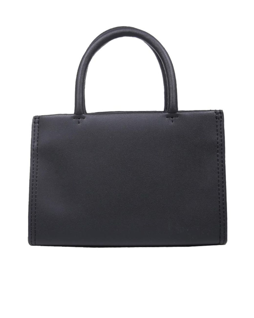 Tory Burch Black Ella Bio Mini Top Handle Bag