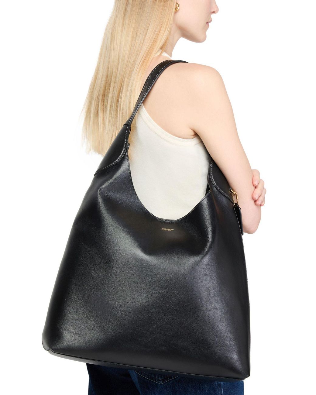 COACH Black Brooklyn 39 Shoulder Bag