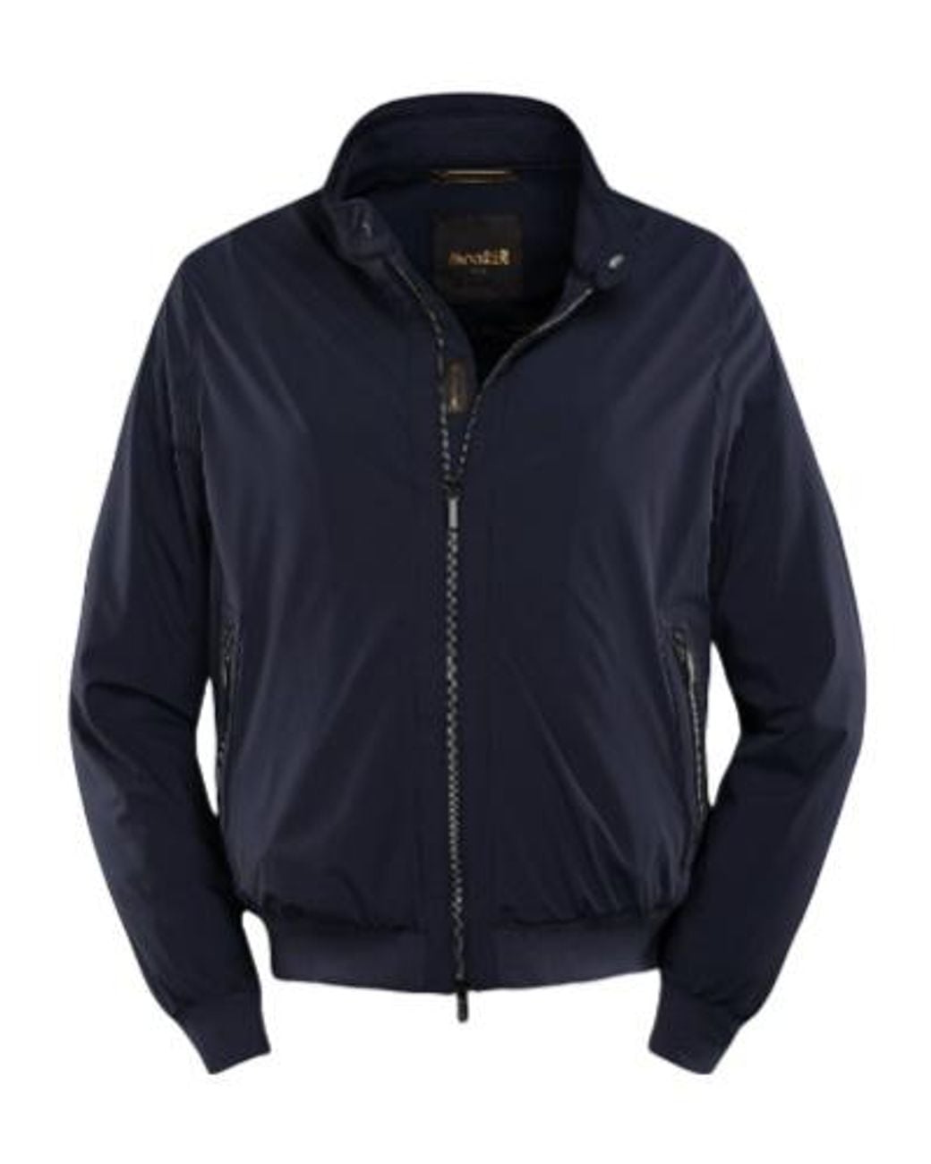 Moorer Blue Long-Sleeved Zipped Bomber Jacket for men