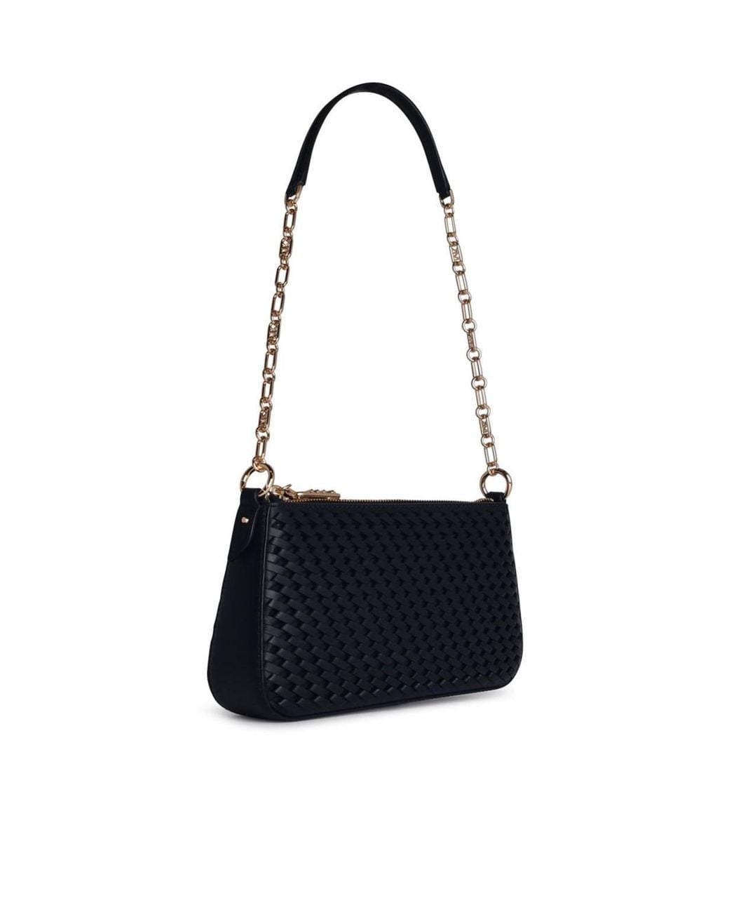 MICHAEL Michael Kors Black Empire Medium Woven Chain-Link Pochette