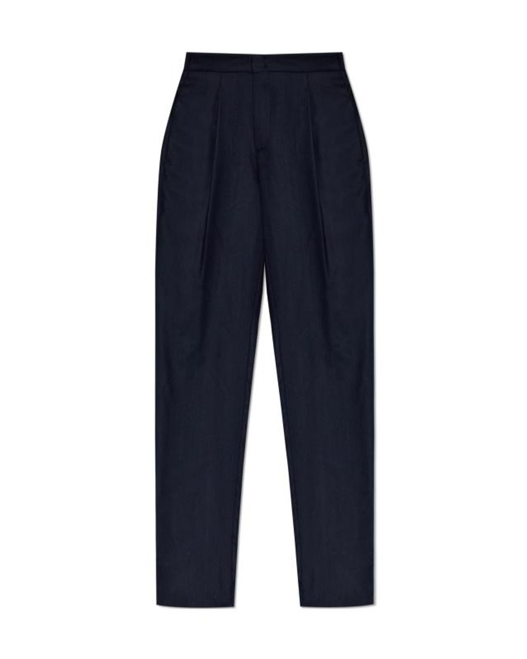 Giorgio Armani Blue Herringbone Tailored Pants for men