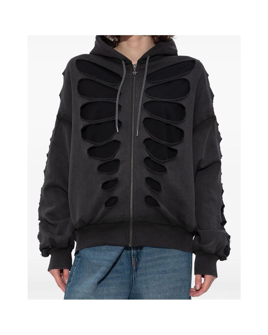 AVAVAV Black Cut-Out Sweatshirt for men