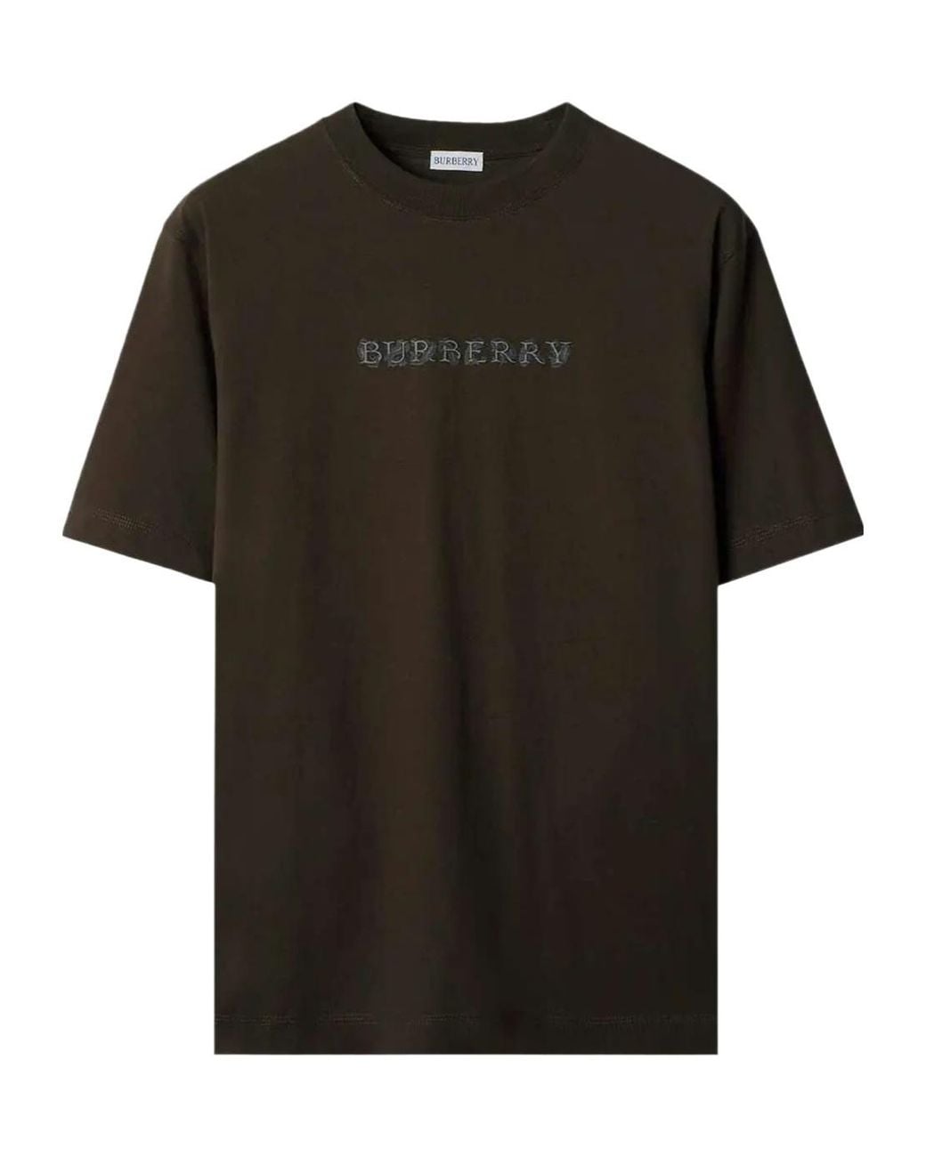 Burberry Black Logo Detailed Crewneck T-Shirt for men