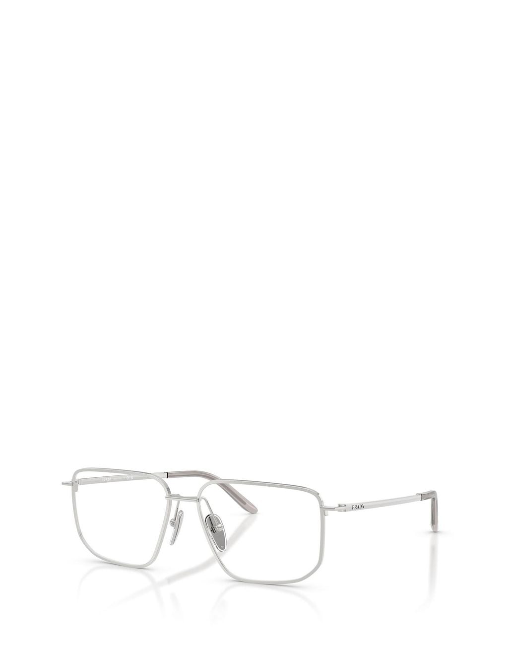 Prada White Eyewear Rectangular Frame Glasses