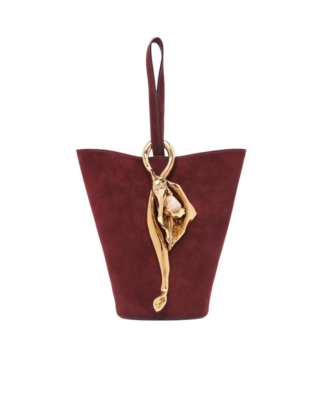 Chloé Red Chloé Small Eden Treasures Wristlet Bucket Bag