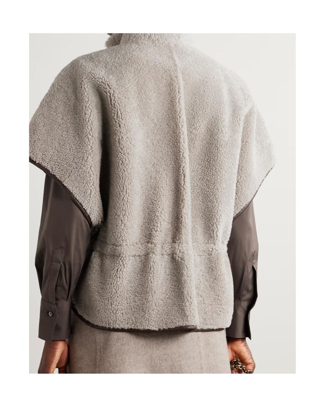 Brunello Cucinelli Gray Zipped High Neck Jacket