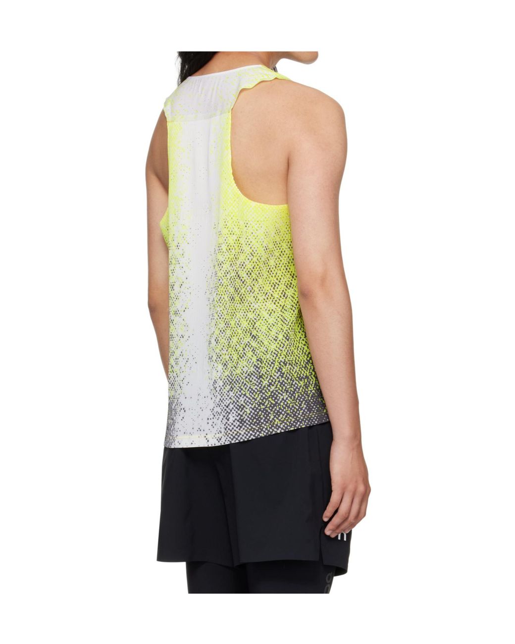 On Shoes Yellow Race Crew Neck Vest for men