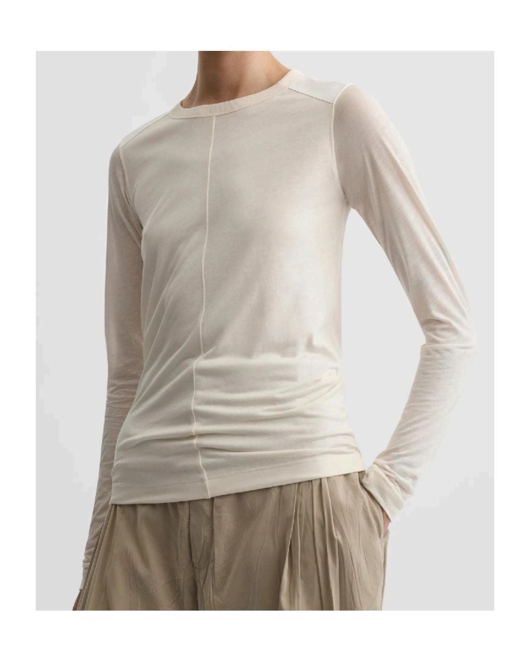 Phoebe Philo Gray Panelled Long-Sleeve Top