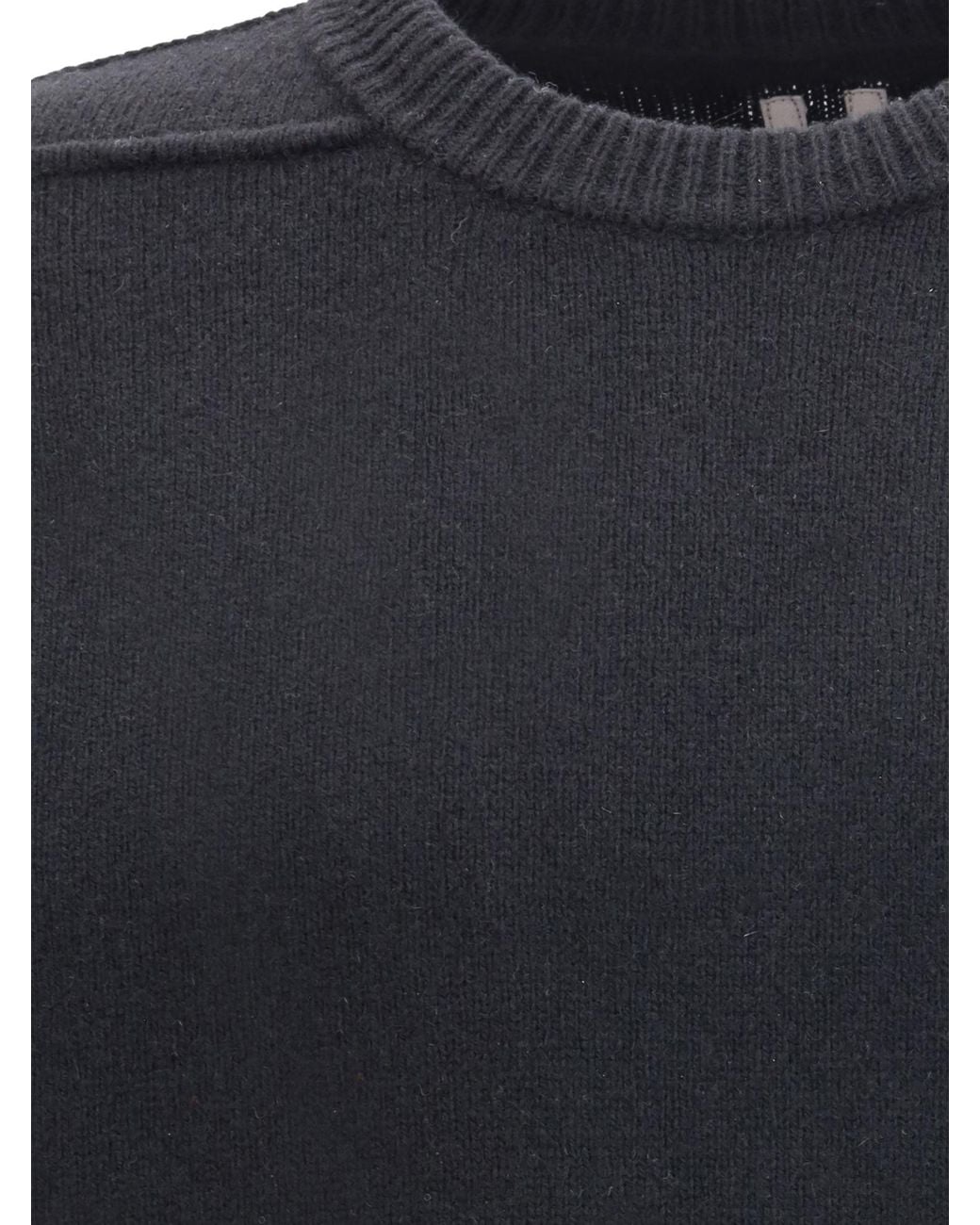Rick Owens Blue Round Neck Knitted Top for men