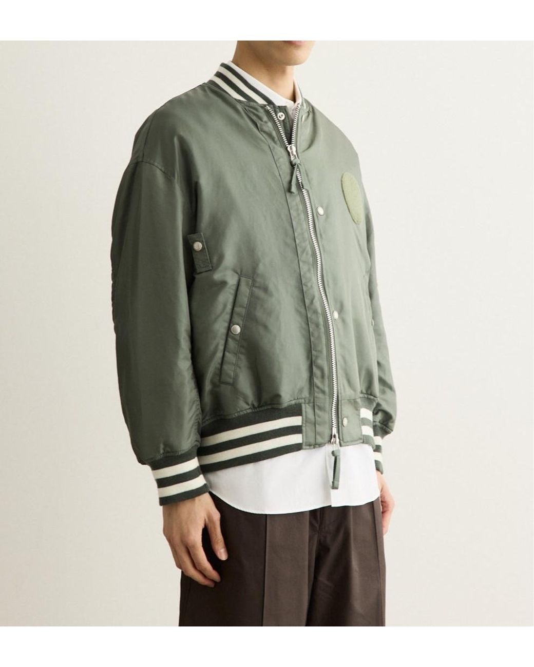 Comme des Garçons Green Comme Des Garçons Homme Patch Oversized Bomber Jacket for men