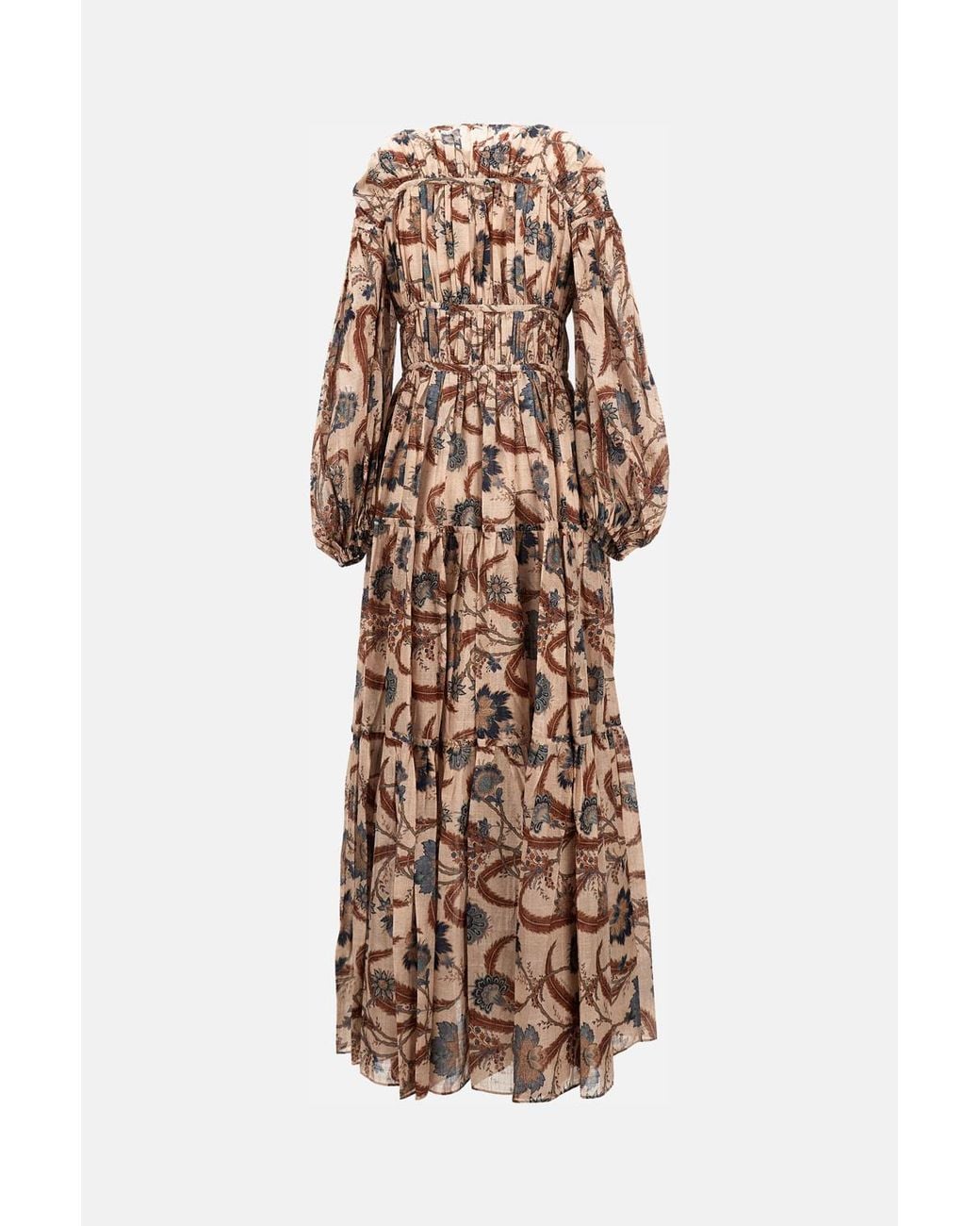 Zimmermann Multicolor Ascension Tie Billow Maxi Dress
