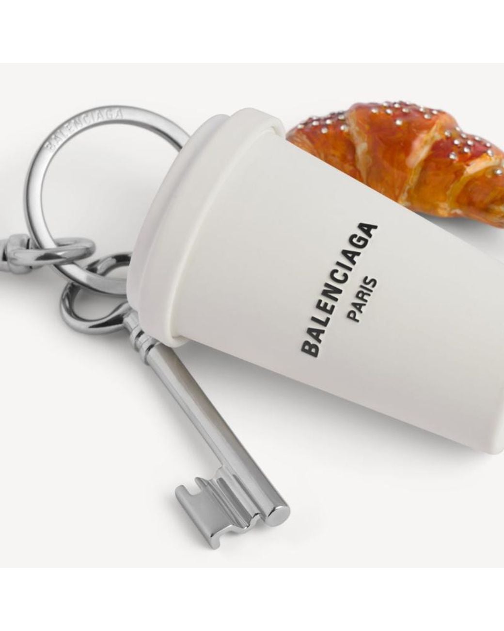 Balenciaga White Coffee Cup Keychain