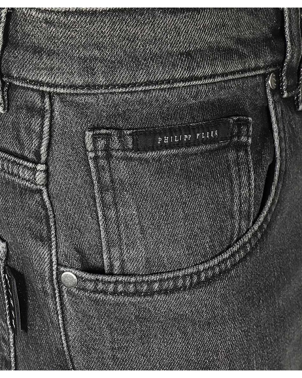 Philipp Plein Gray Formentera Low-Rise Denim Shorts for men