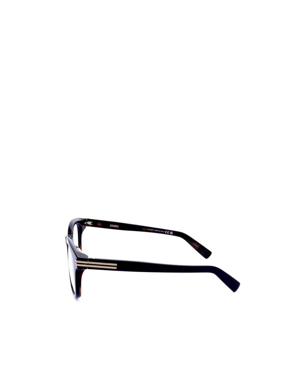 Zegna White Erz Round Frame Glasses for men