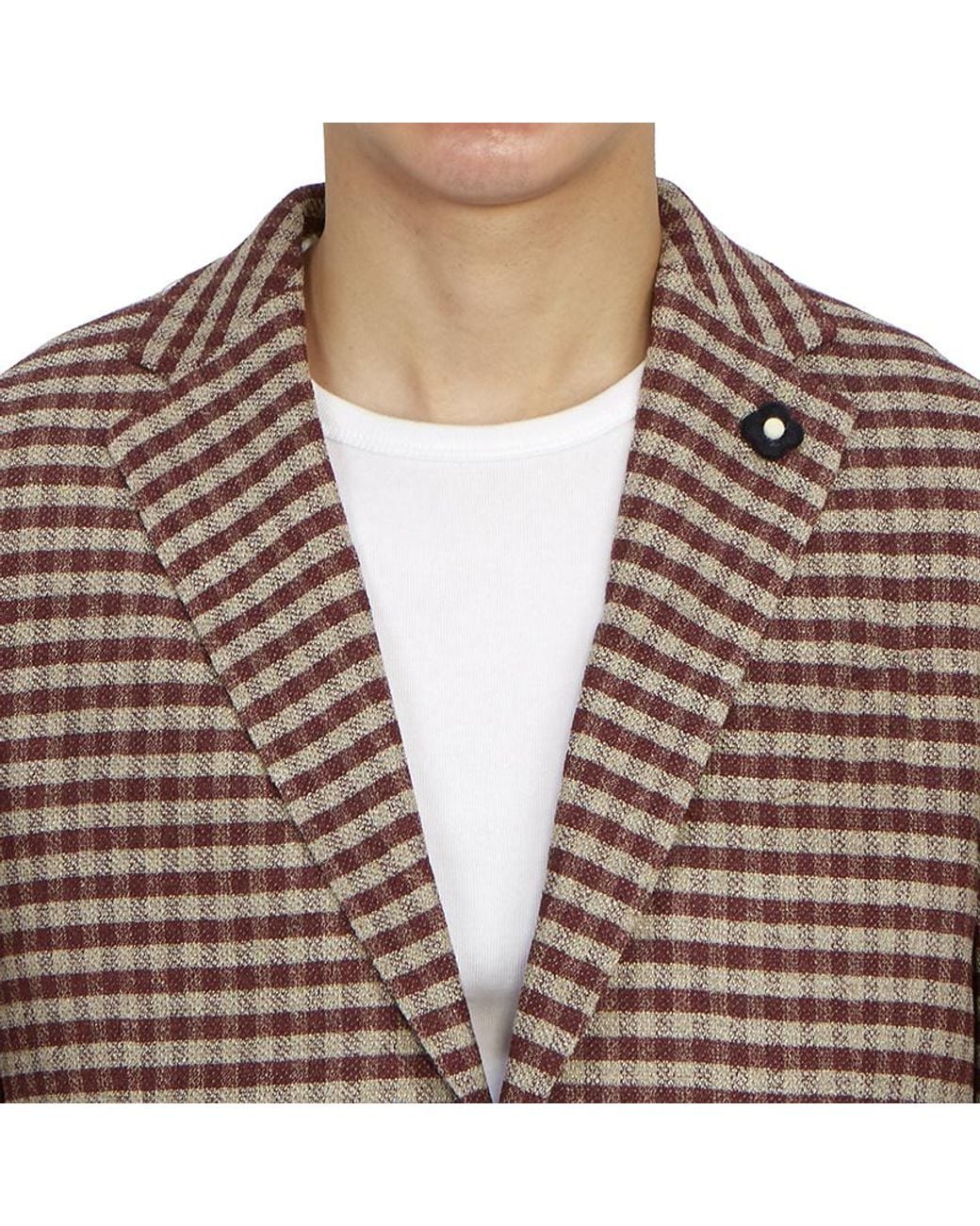 Lardini Brown Long Sleeved Suit Jacket for men