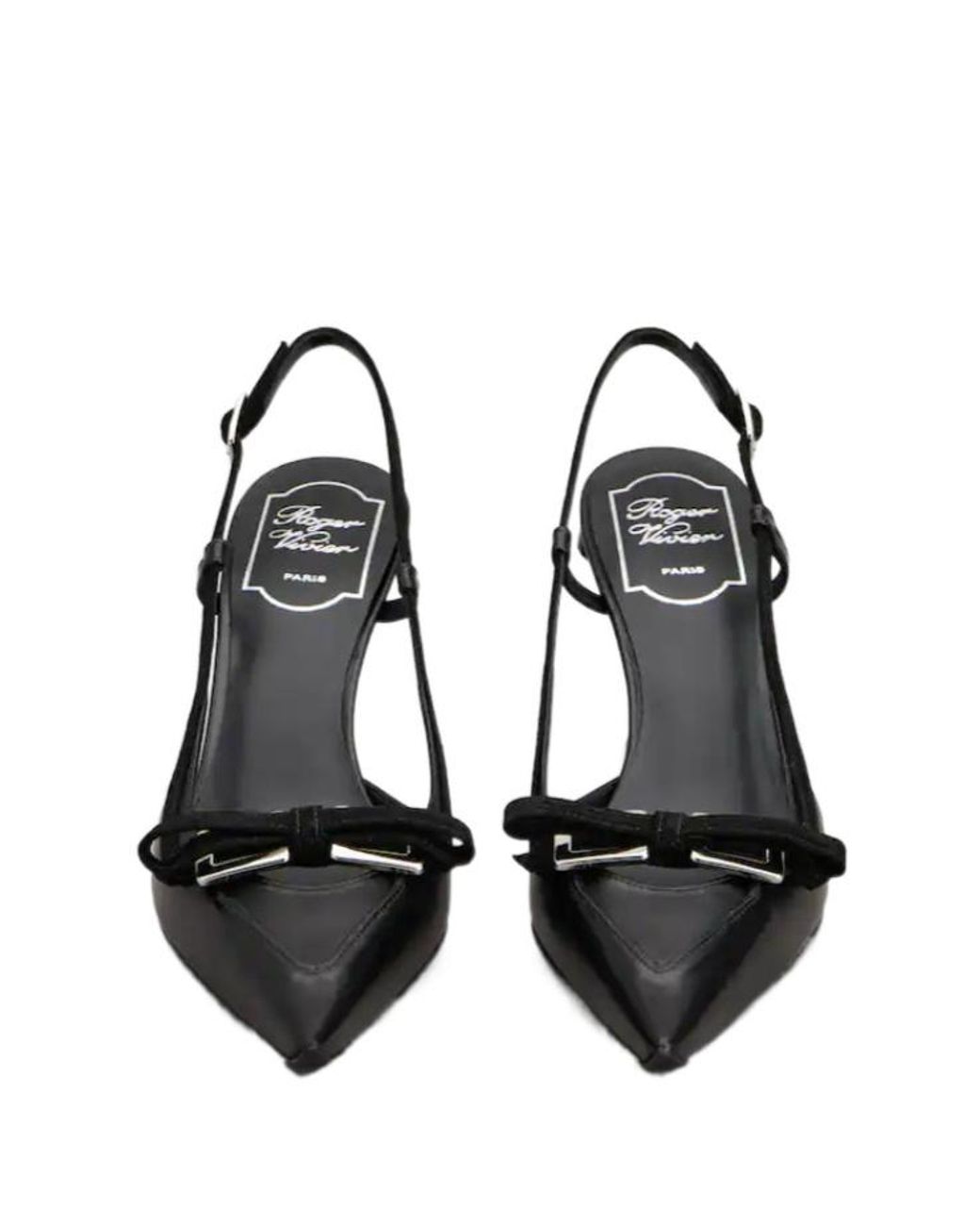 Roger Vivier Black Virgule Slingback Pumps