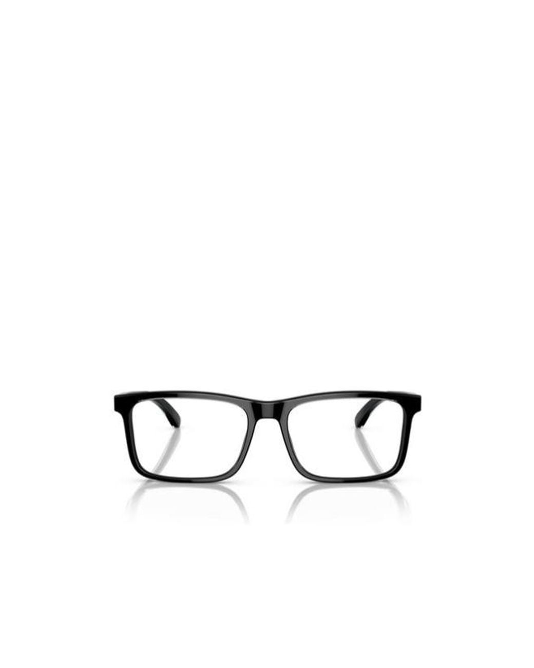 Emporio Armani Metallic Rectangle-Frame Glasses for men