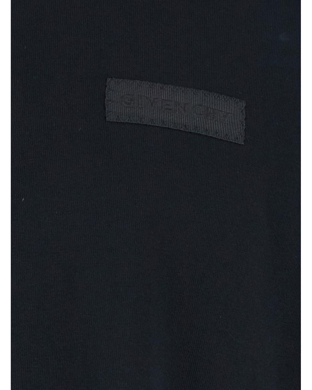 Givenchy Black Logo Patch Crewneck T-Shirt for men
