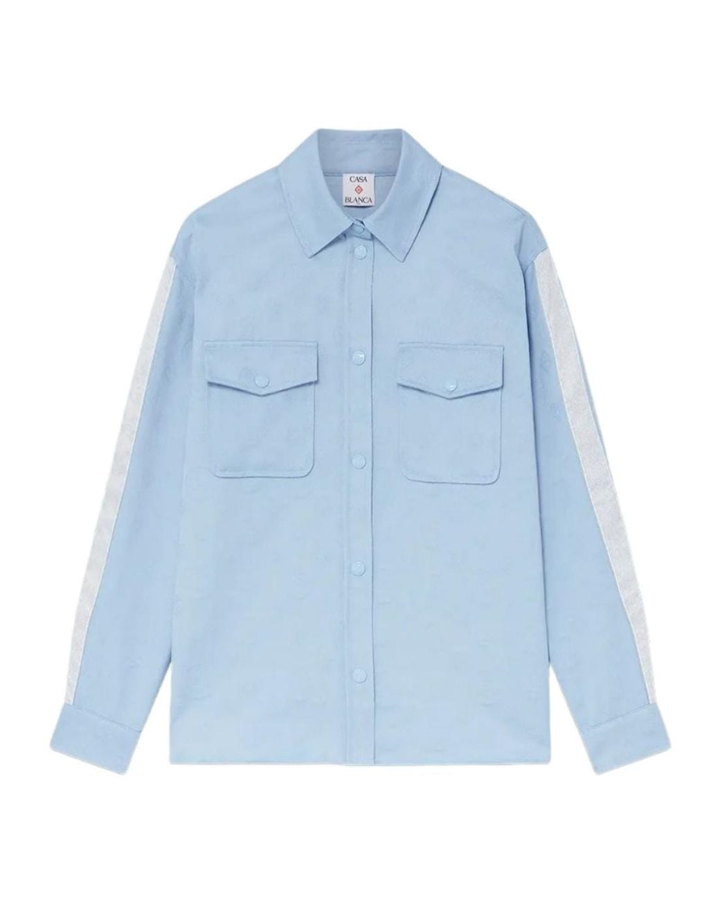 Casablanca Blue Monogram Jacquard Shirt