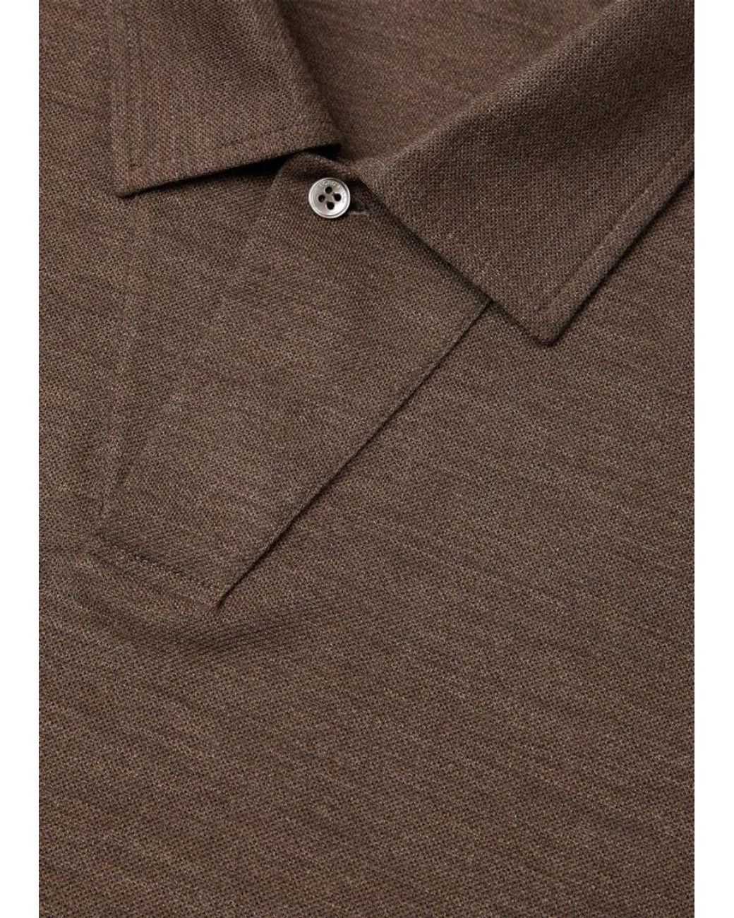 Loro Piana Brown Colmegna Polo Shirt for men