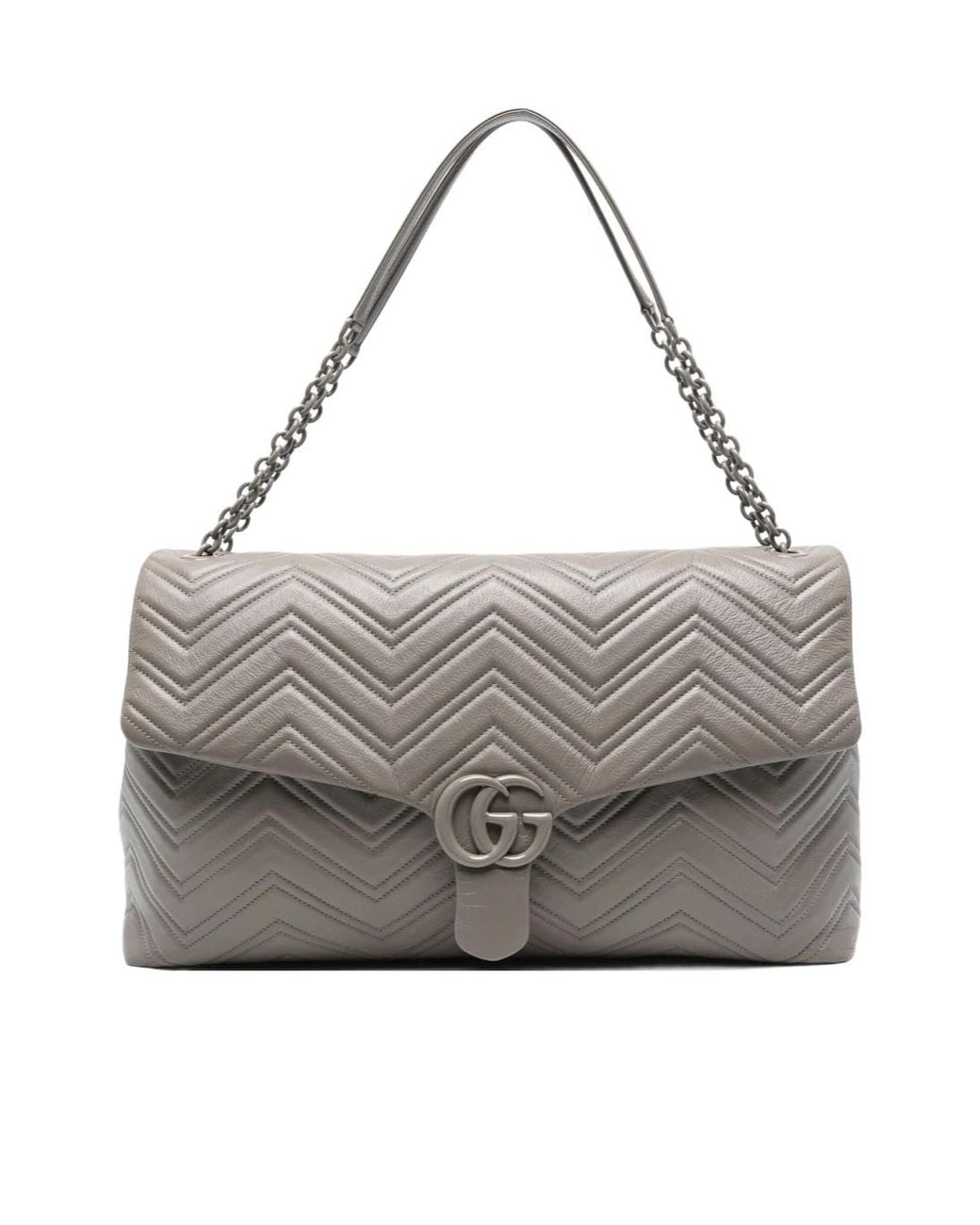 Gucci Gray Gg Marmont Maxi Shoulder Bag