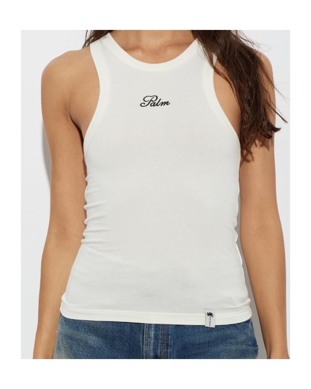 Palm Angels White Sleeveless Vest