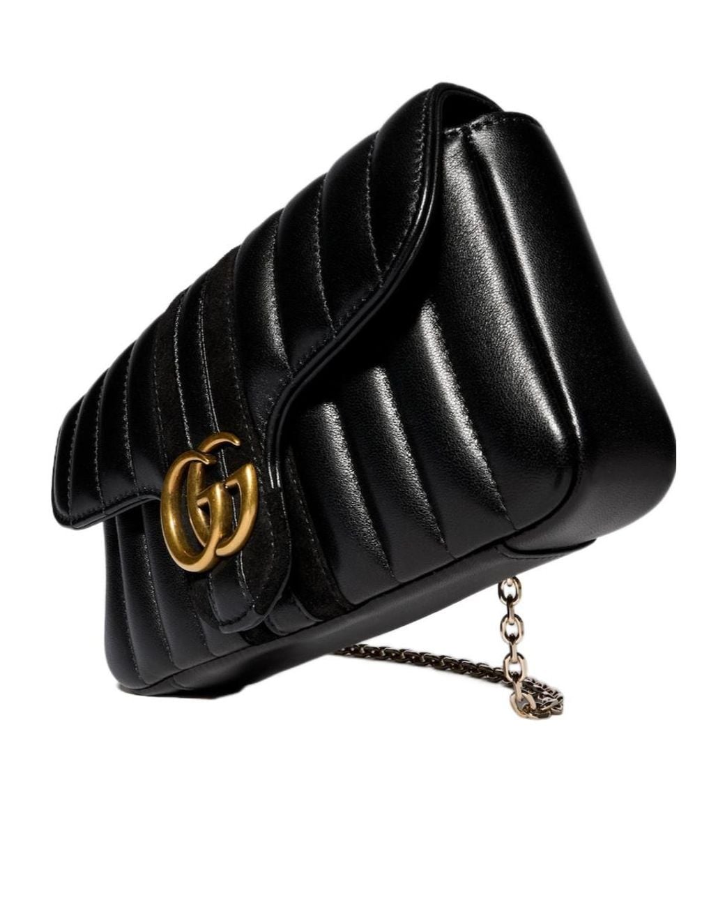 Gucci Black Jetset Gg Marmont Small Shoulder Bag