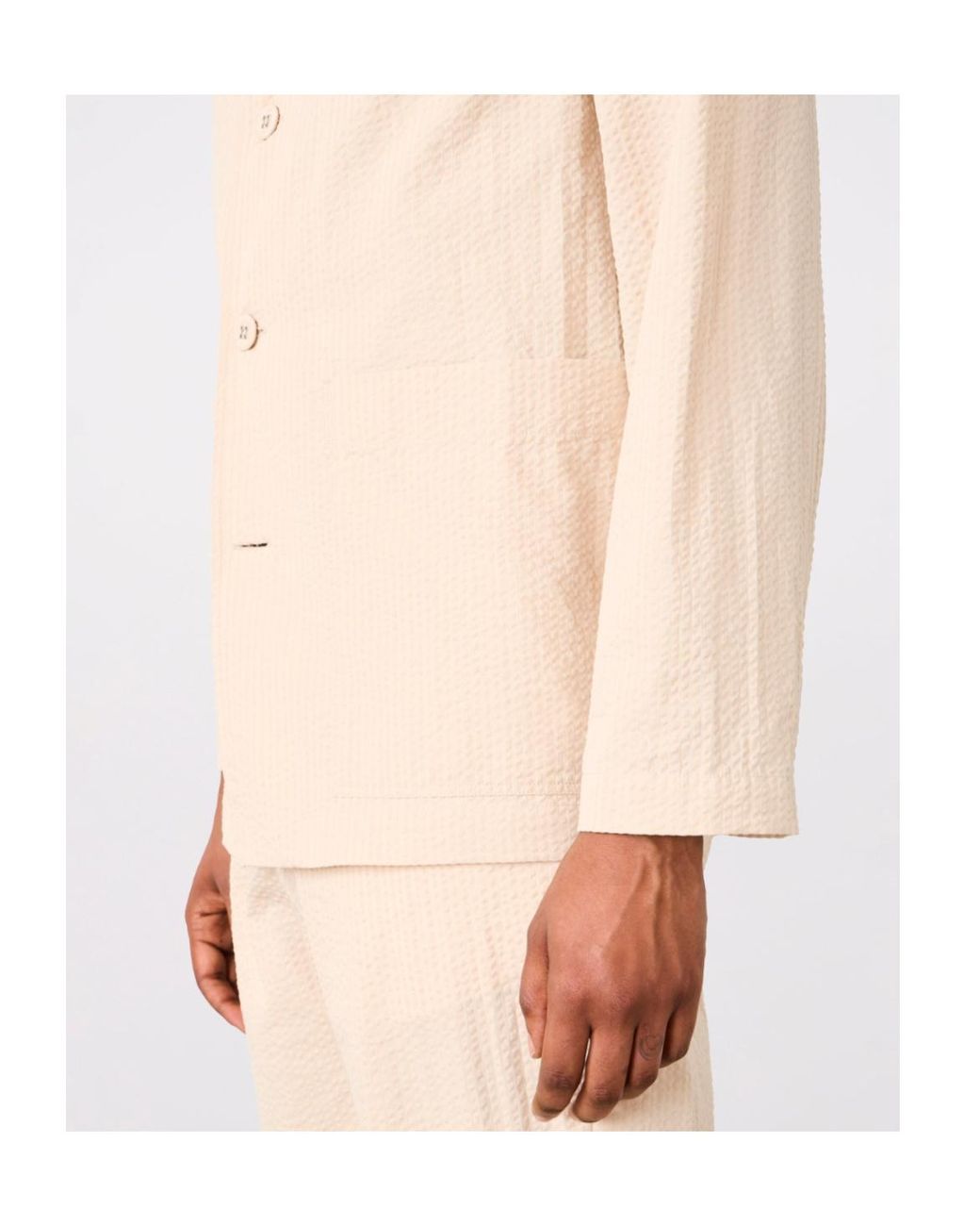 Officine Generale White Long-Sleeve Button-Fastening Shirt for men